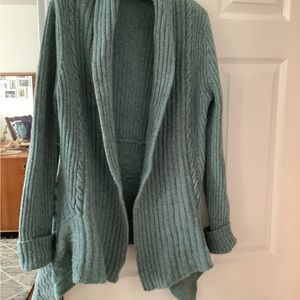 anthropologie “canary knitting needles” cardigan S